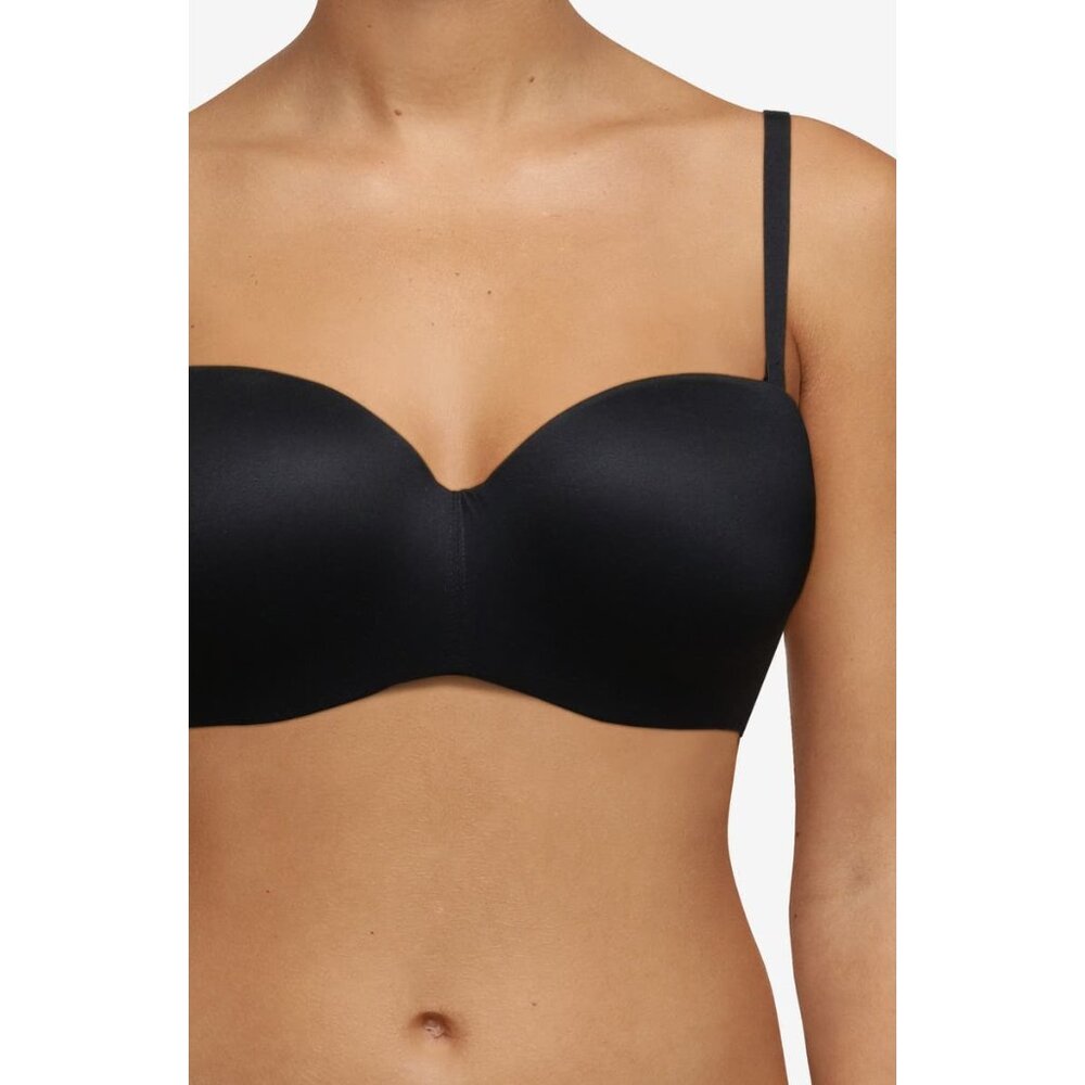 🆕 CHANTELLE Norah Strapless Convertible Underwire Bra 34DD Black #13F5 - Picture 3 of 12